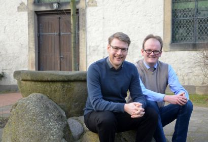 Sie freuen sich auf die gemeinsame Arbeit in der Martins-Kirchengemeinde: Vikar Jens Wening und Pastor Rainer Müller-Jödicke. Foto: Andrea Hesse